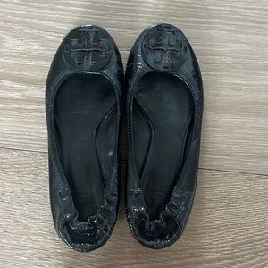Tory Burch black patent leather flats